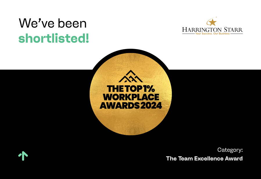 payabl. shortlisted for Team Excellence Award in Harrington Starr's Top 1% Workplace Awards 2024