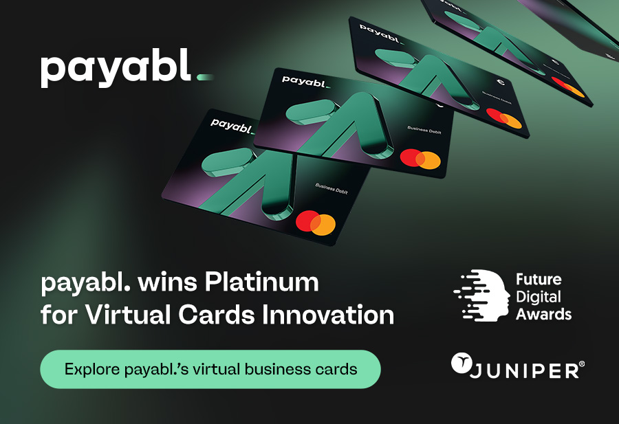 payabl. wins Platinum for virtual cards innovation at the Future Digital Awards 2025 presented by Juniper Research